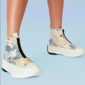 Converse Run Star Hike Hi Top  Floral Summer Fest Egret Sneakers